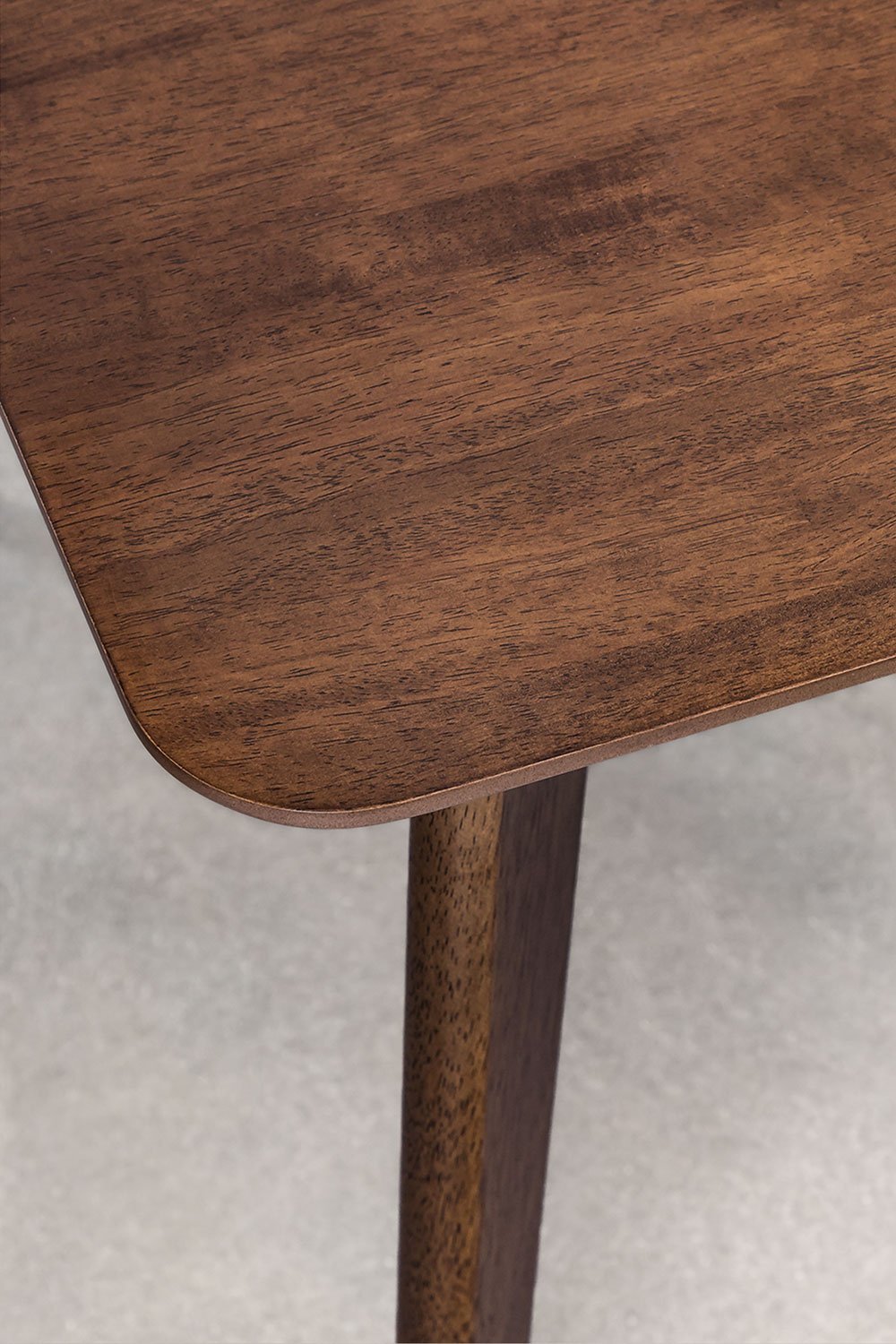 Rectangular dining table 180x90 cm in MDF and rubberwood Kerhen, gallery image 5