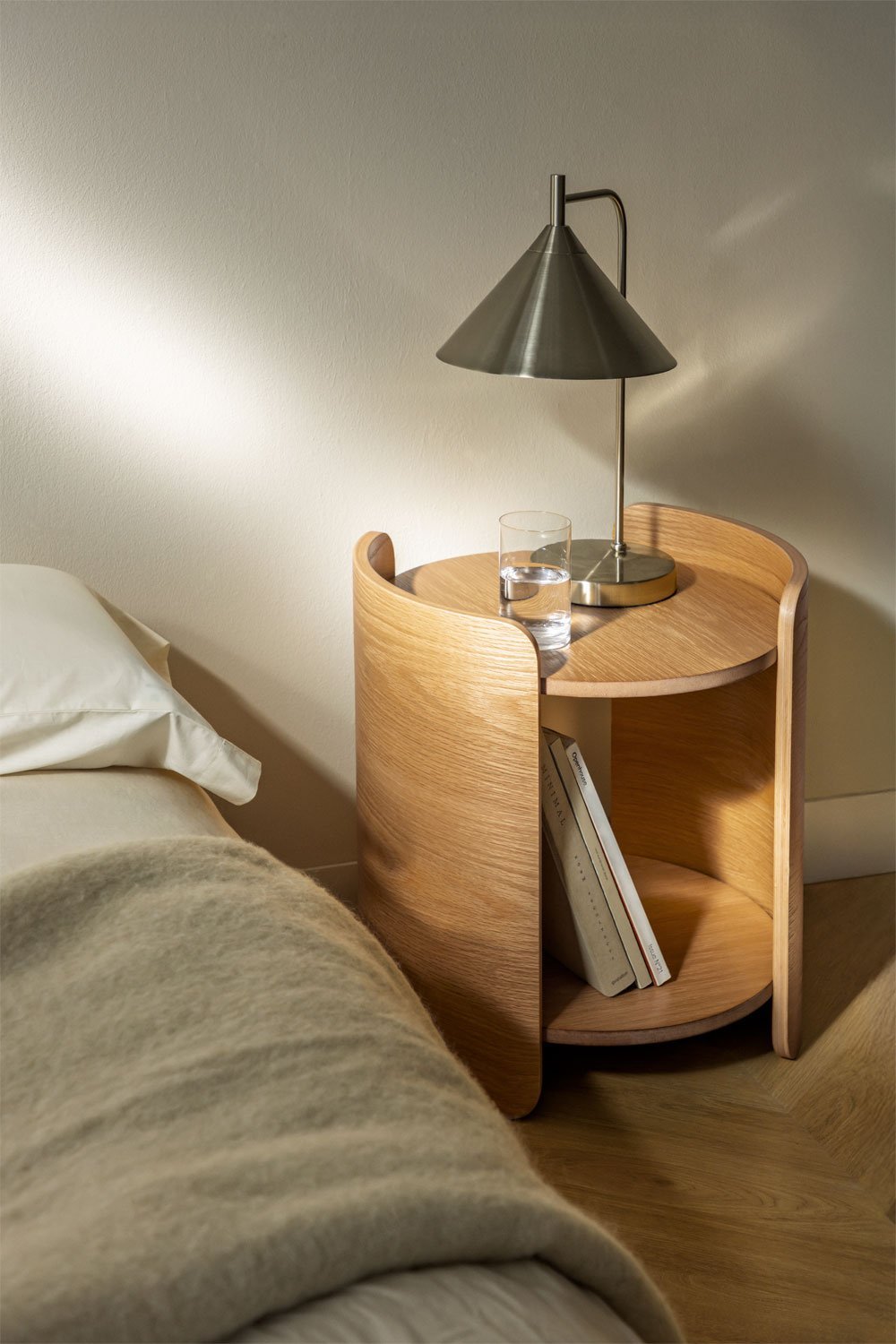 Adelis wooden bedside table, gallery image 1