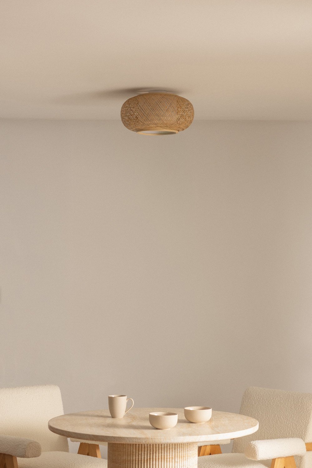 Terles Bamboo Ceiling Lamp, gallery image 1