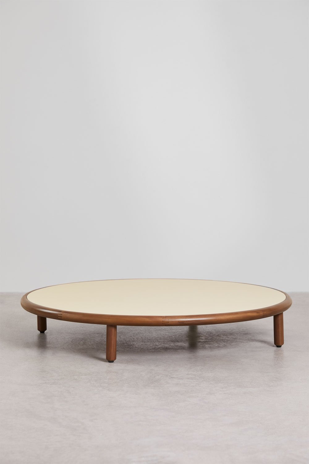 Round garden coffee table in acacia wood Olivia, gallery image 2