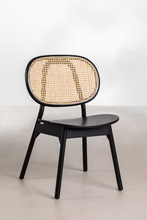 Pack of 2 dining chairs in Afri beech wood