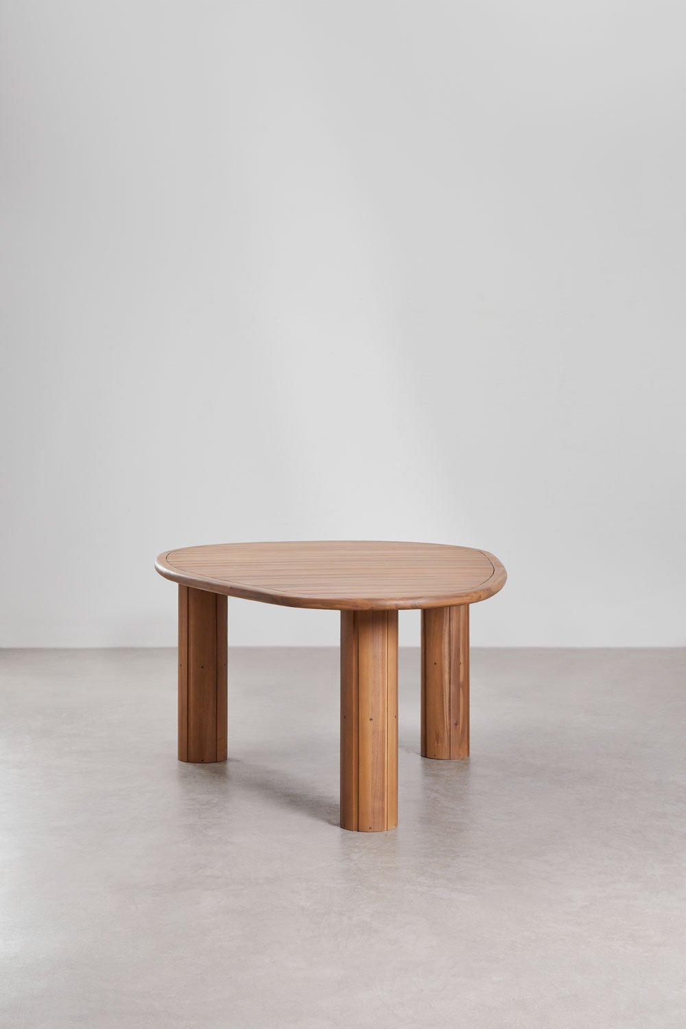 Oval acacia wood garden table Ginara, gallery image 4011259