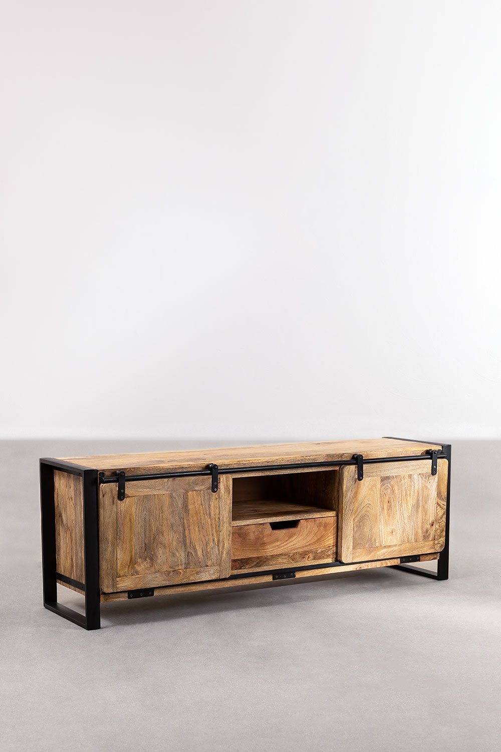 Kiefer mango wood TV cabinet, gallery image 1