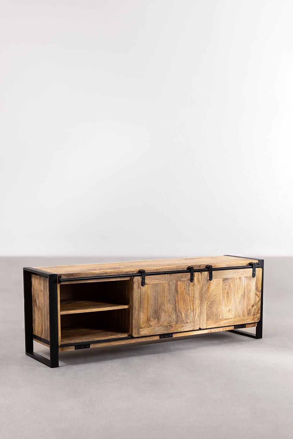 Kiefer mango wood TV cabinet, gallery image 2