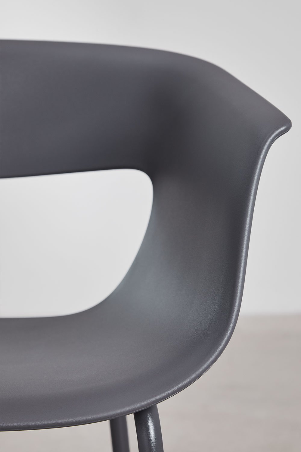 Pack of 2 high stools in polypropylene and steel Alanys, gallery image 7