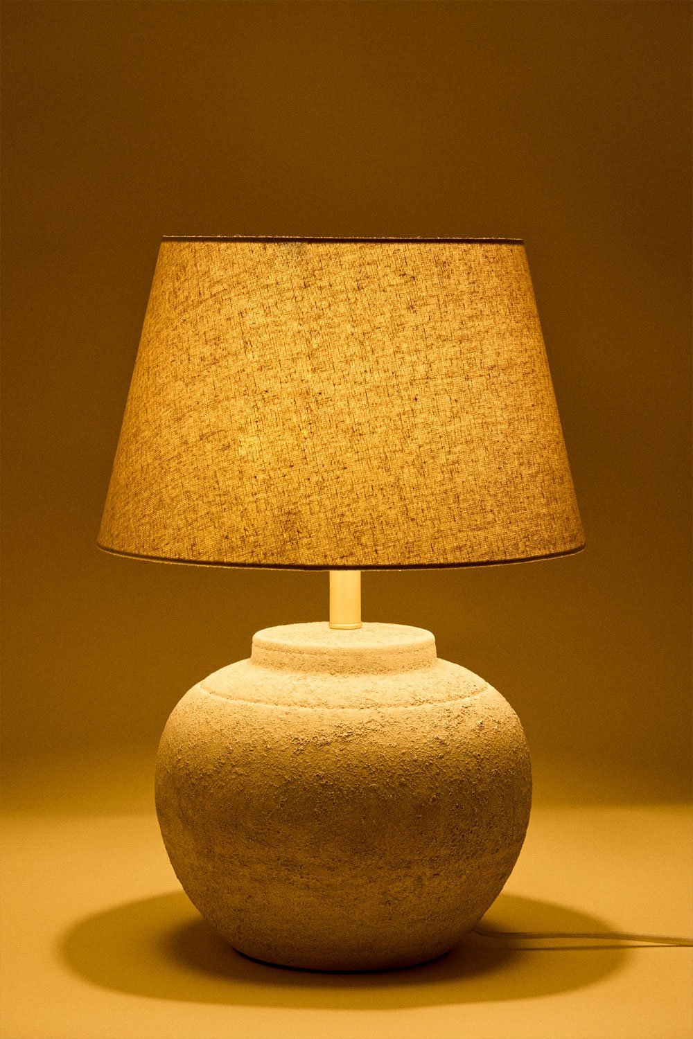 Kenaris ceramic and linen table lamp, gallery image 4