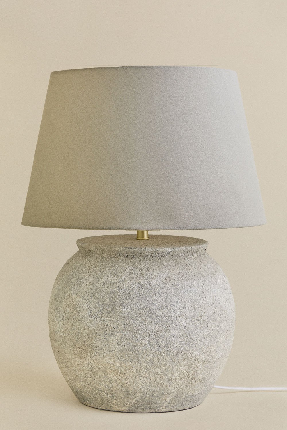 Kenaris ceramic and linen table lamp, gallery image 3