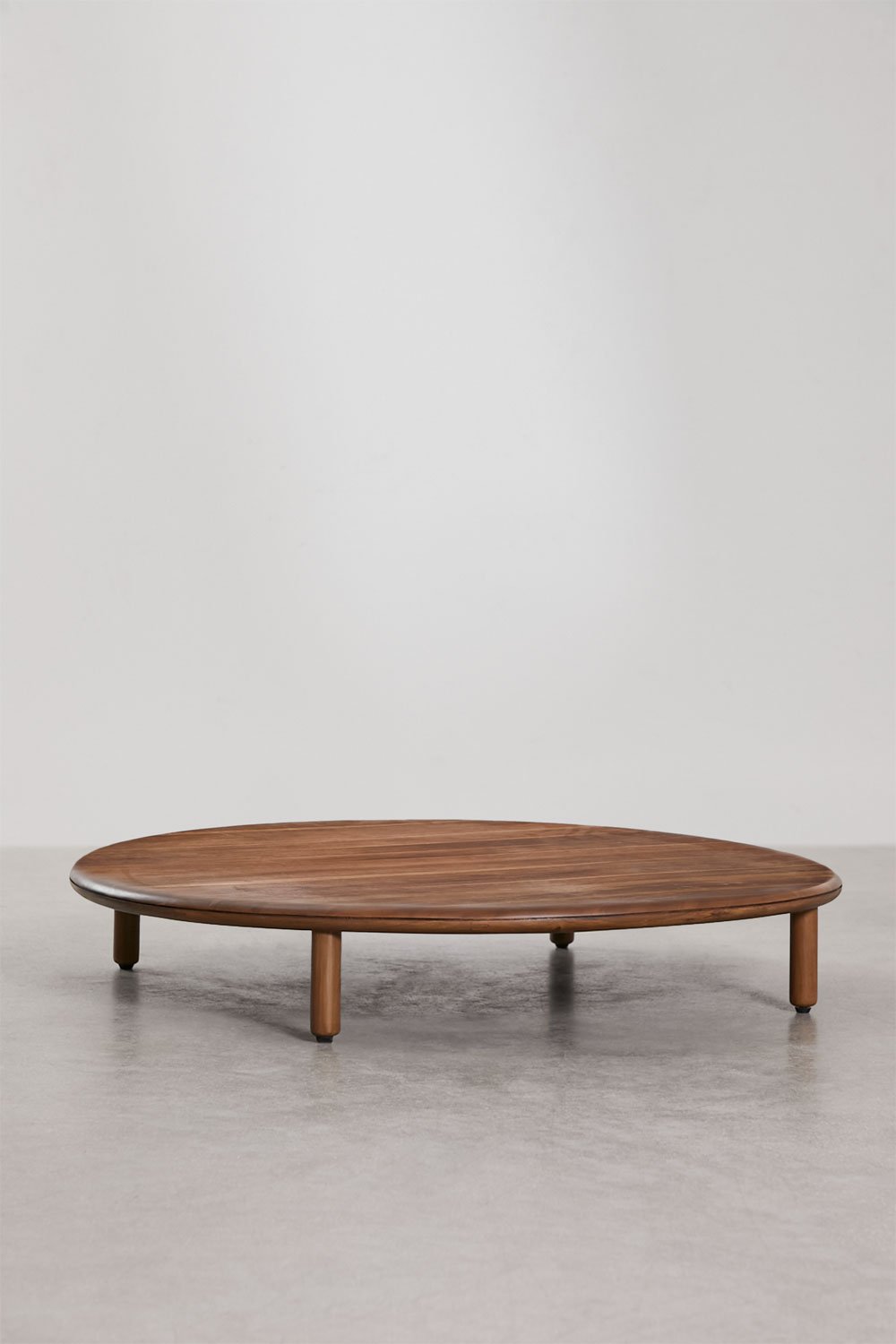 Set of 2 round coffee tables in Olivia acacia wood, gallery image 2