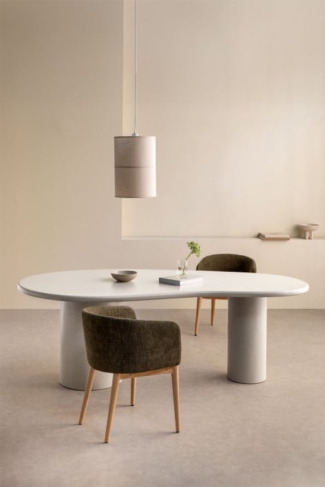 Oval dining table in MDF (220x115 cm) Billie