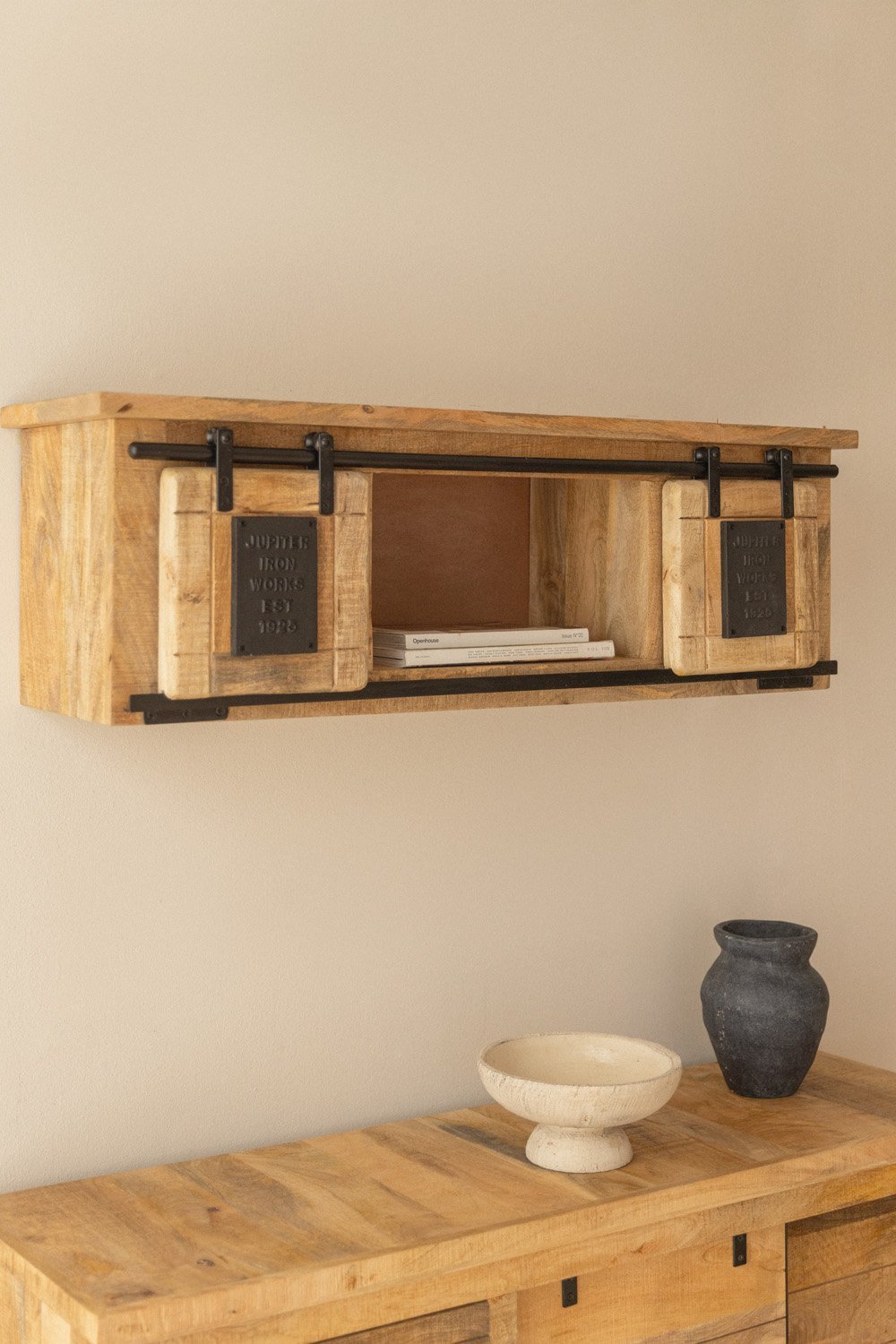 Uain mango wood wall shelf, gallery image 1