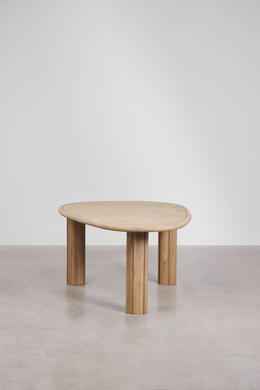 Oval acacia wood garden table Ginara, gallery image 4056513