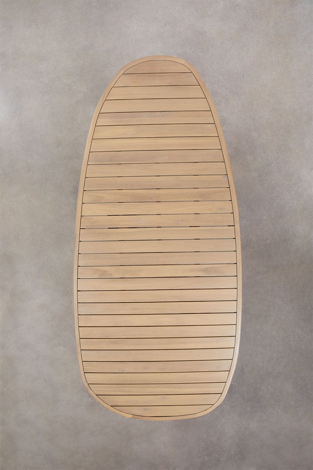 Oval acacia wood garden table Ginara, gallery image 4056535