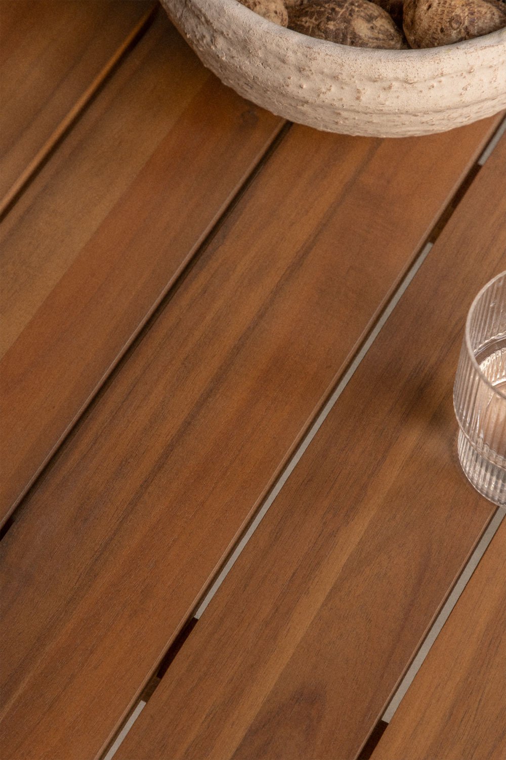 Oval acacia wood garden table Ginara, gallery image 4056553