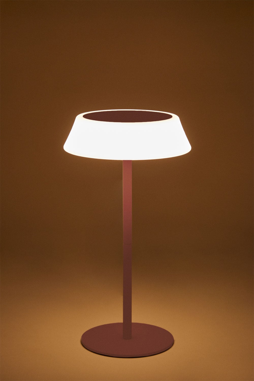 Ulenia wireless LED solar outdoor table lamp in polyethylene and iron, gallery image 3