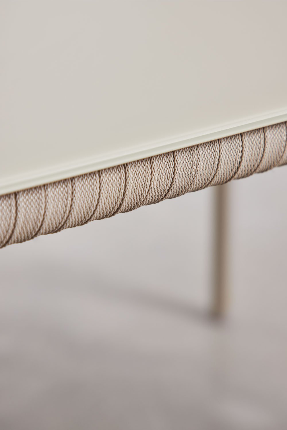 Rectangular dining table 160x90 cm in glass and aluminum Arhiza, gallery image 3