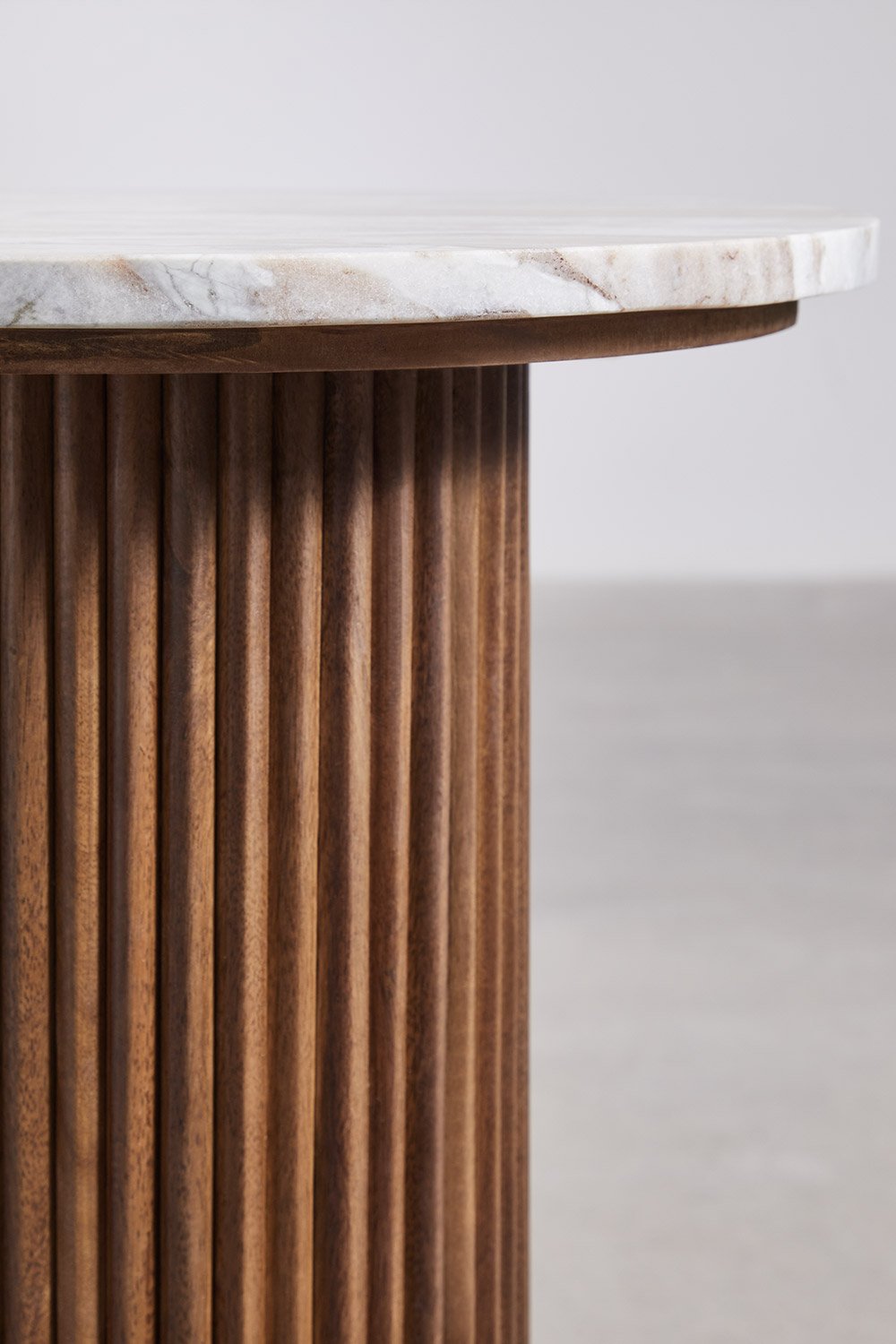 Giselda 110x45 cm marble and mango wood hallway console table, gallery image 5