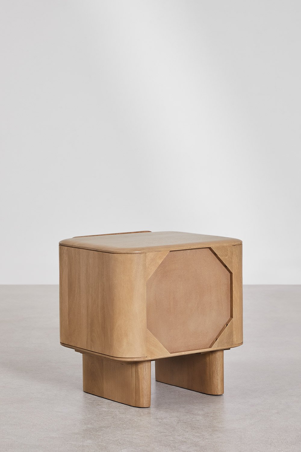 Nightstand 50x45 cm in mango wood Miller, gallery image 6