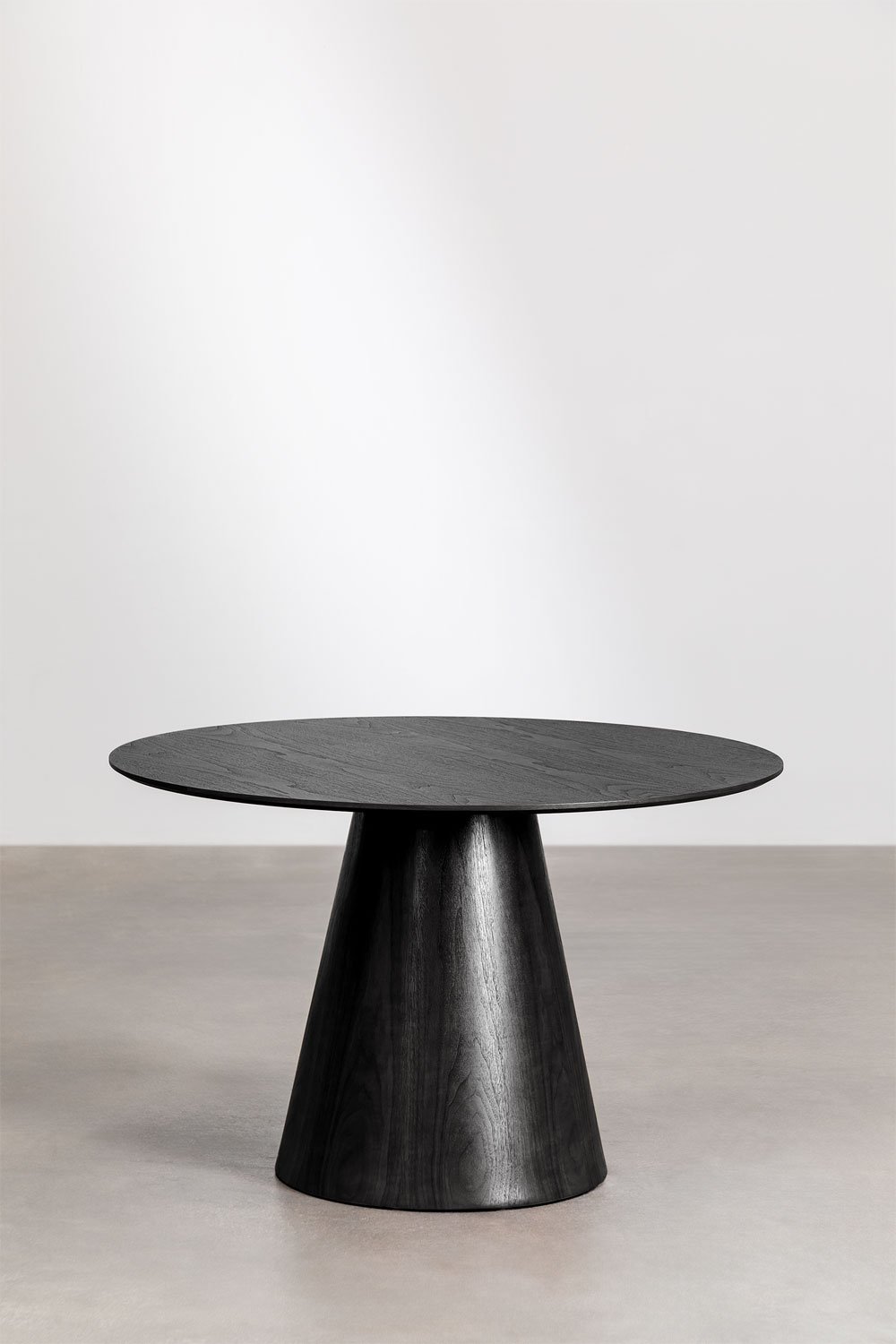 Aura round wooden dining table, gallery image 1