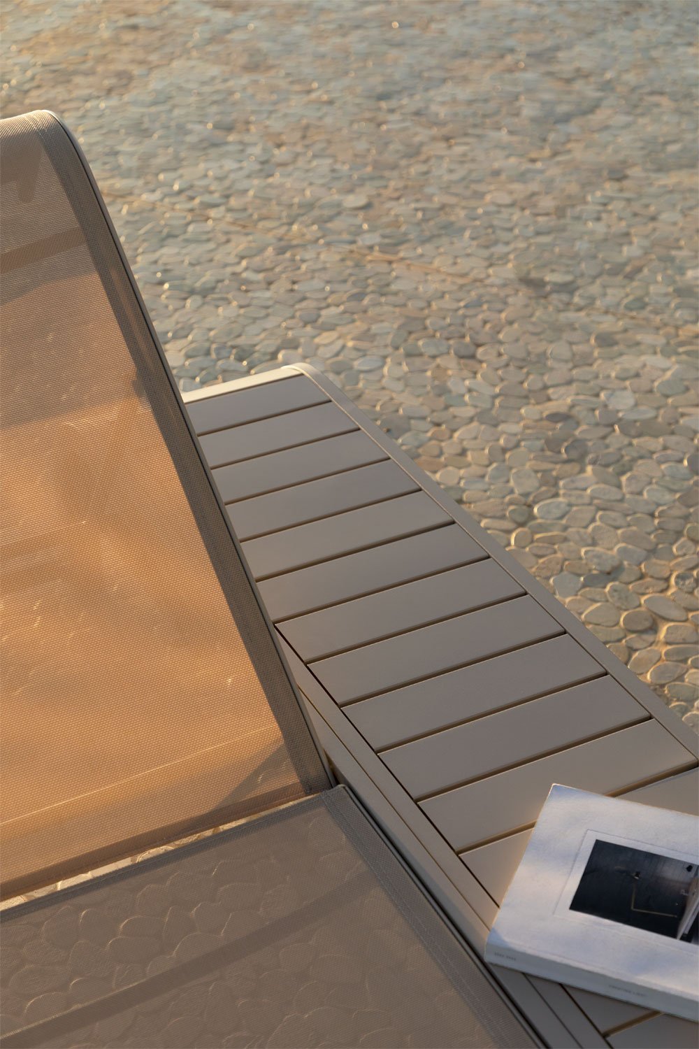 Marietta steel sun lounger side table, gallery image 2