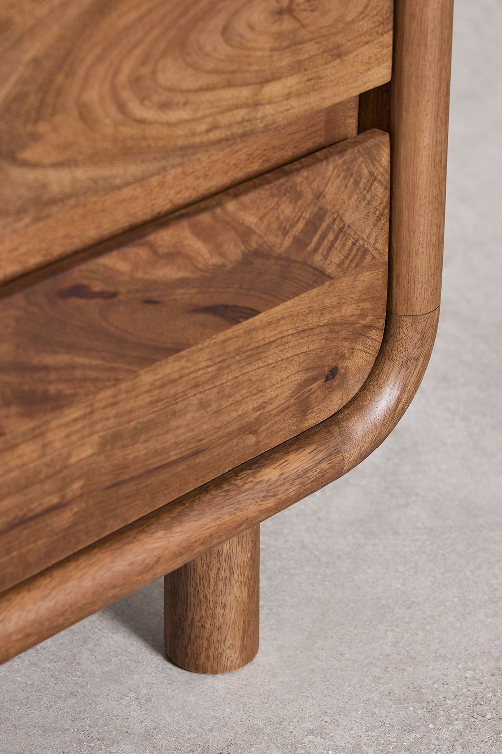 Gina mango wood bedside table 50x43 cm, gallery image 7