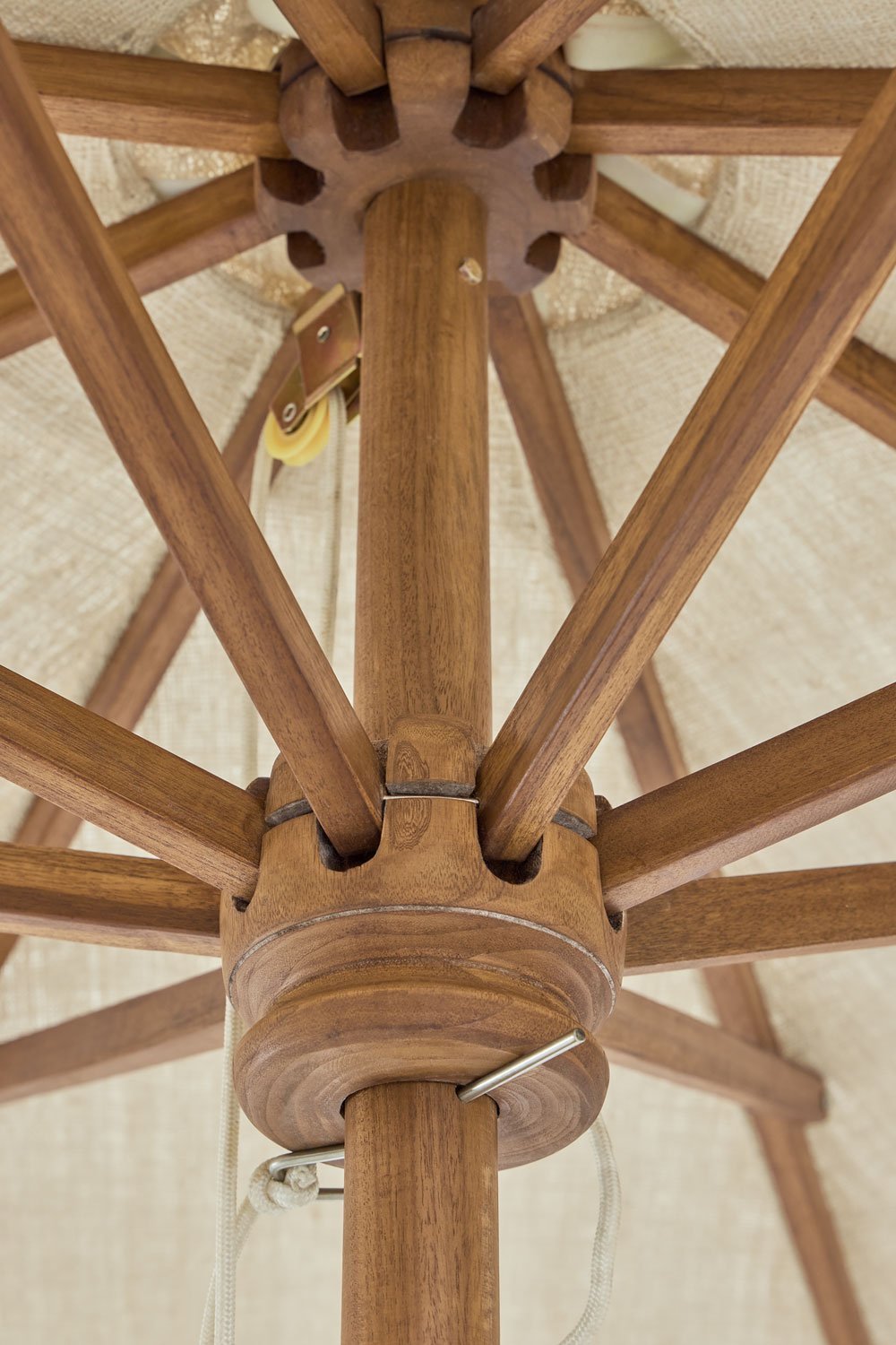 Tongariki teak and cotton parasol, gallery image 5