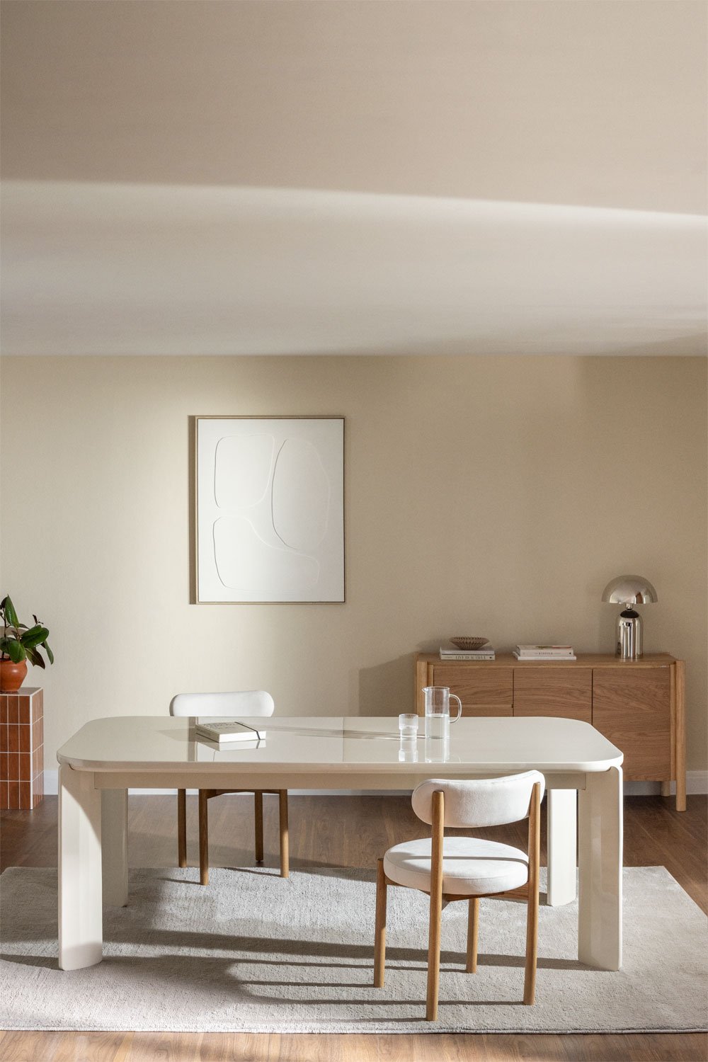 Rectangular dining table 200x100 cm in MDF Geneva, gallery image 1