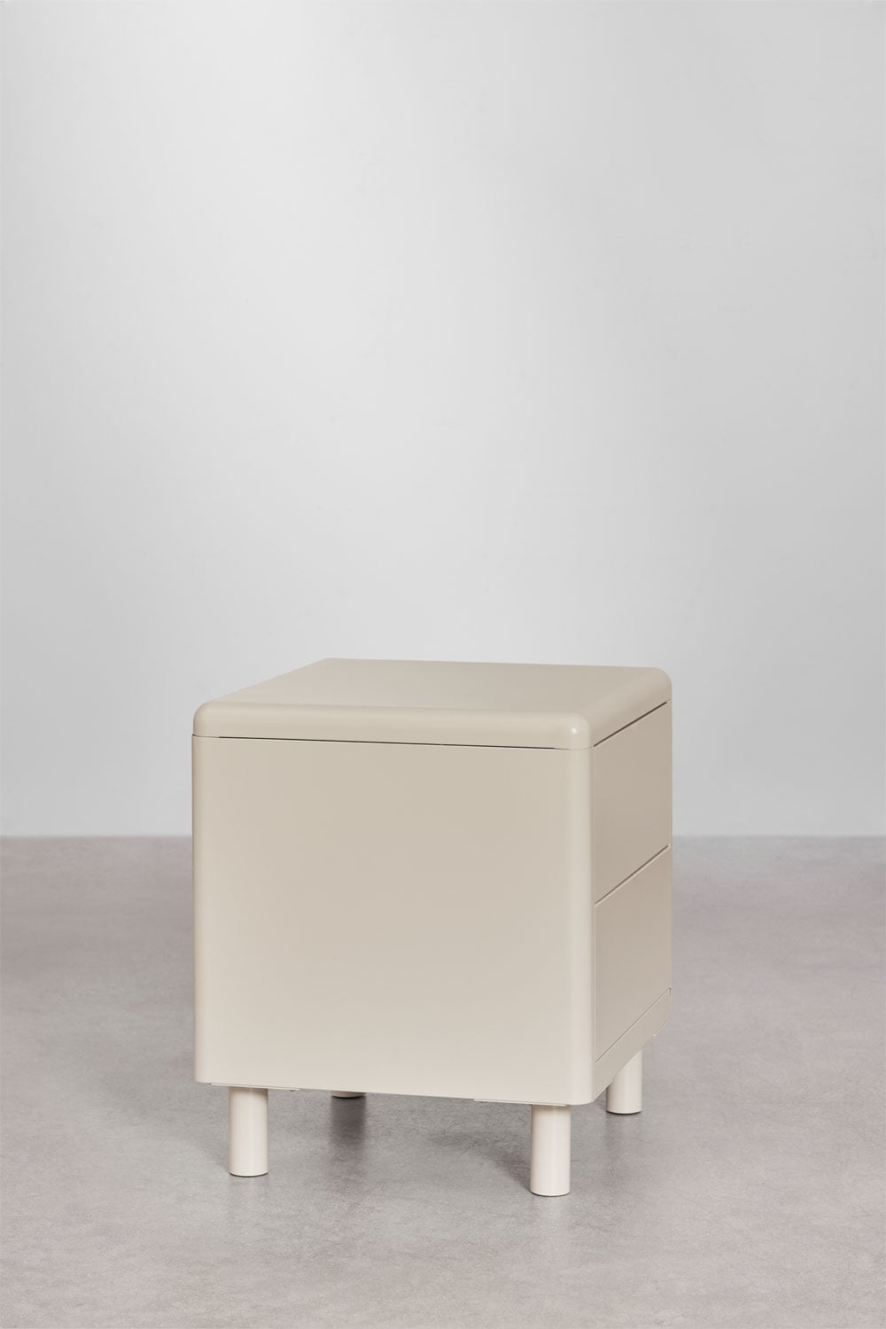 Rectangular bedside table 45x40 cm in Michigan steel, gallery image 4