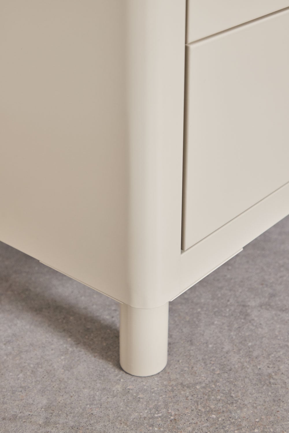 Rectangular bedside table 45x40 cm in Michigan steel, gallery image 7