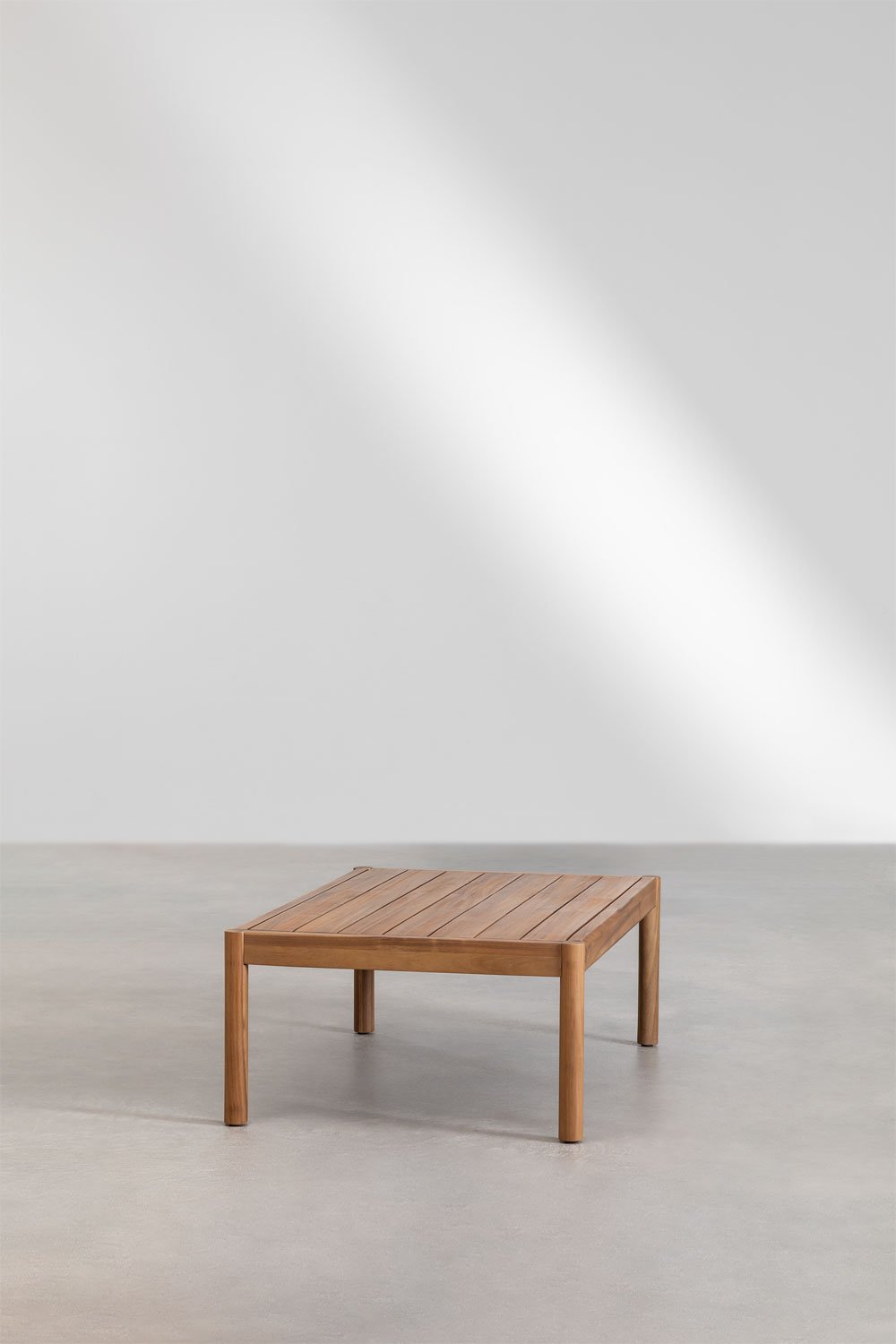 Rectangular garden coffee table 120x75 cm in Melvin acacia wood, gallery image 4