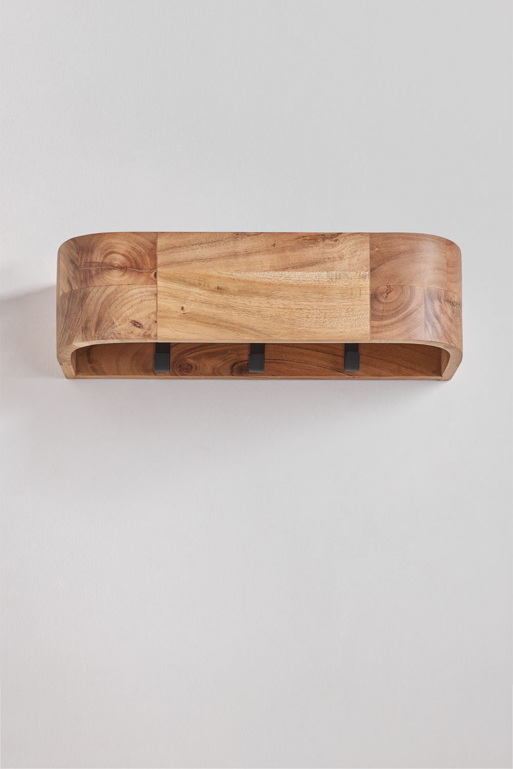 Acacia Wood Wall Coat Rack Frigia, gallery image 4