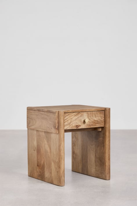 Pack of 2 bedside tables 45x45 cm in Antonela mango wood