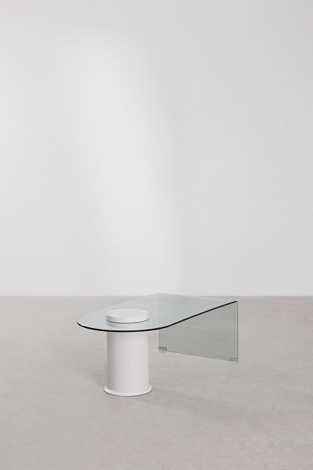 Coffee table 120x60 cm in tempered glass Soloy, gallery image 5