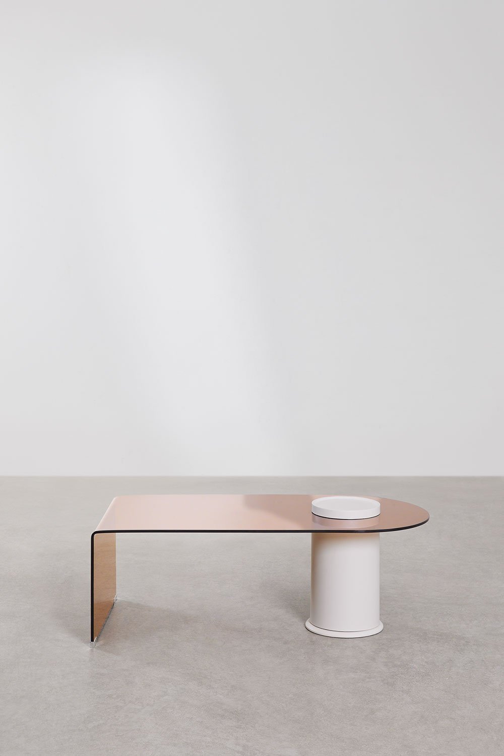 Coffee table 120x60 cm in tempered glass Soloy, gallery image 4