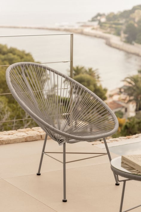 New Acapulco garden chair in steel and synthetic wicker