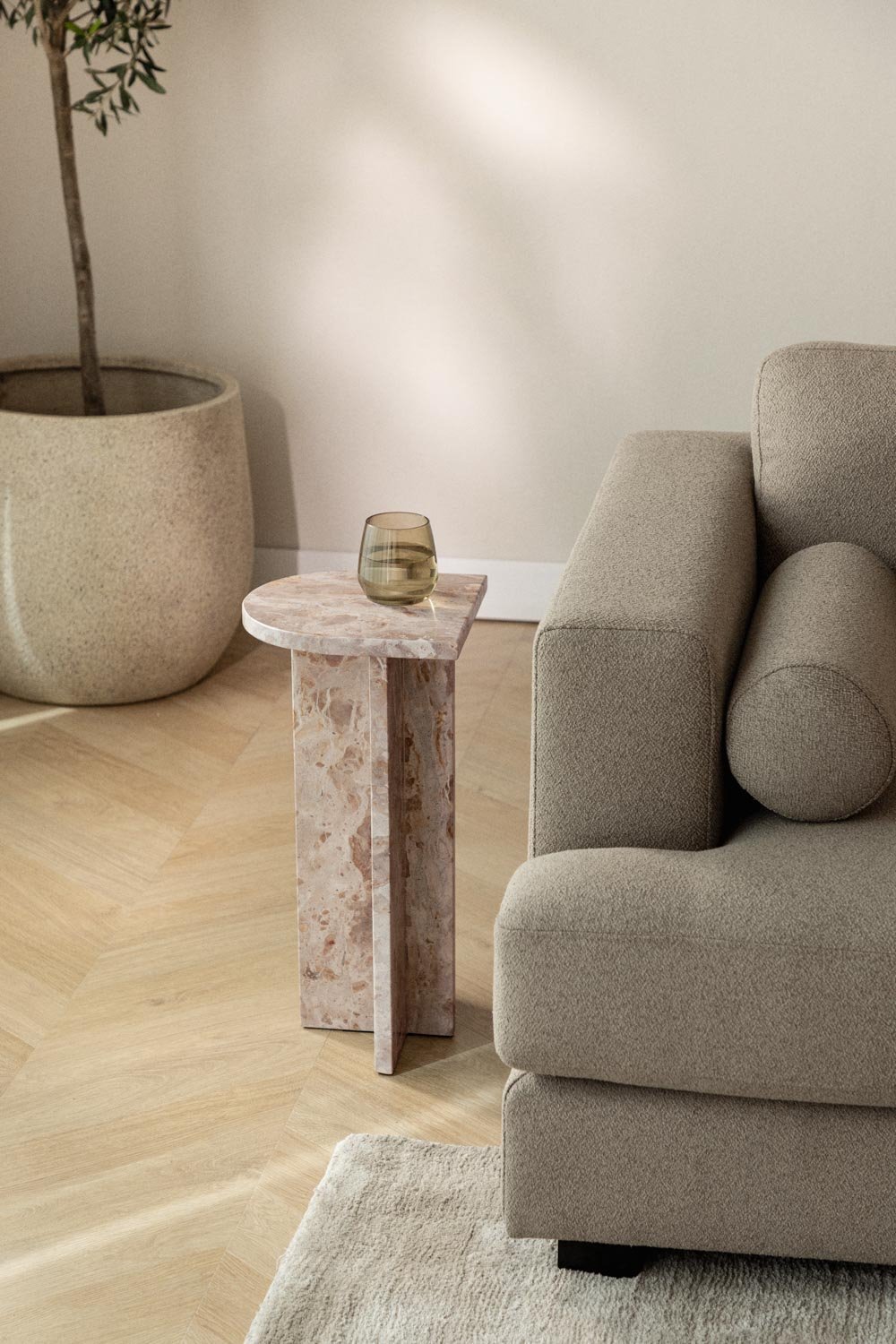Corwel marble side table, gallery image 1