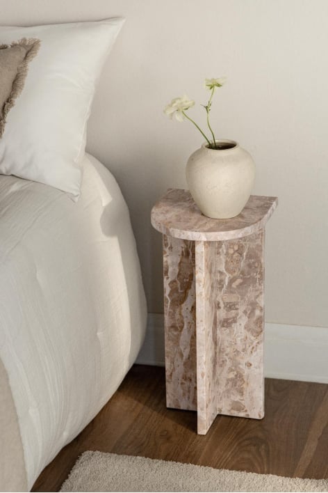 Corwel natural stone bedside table