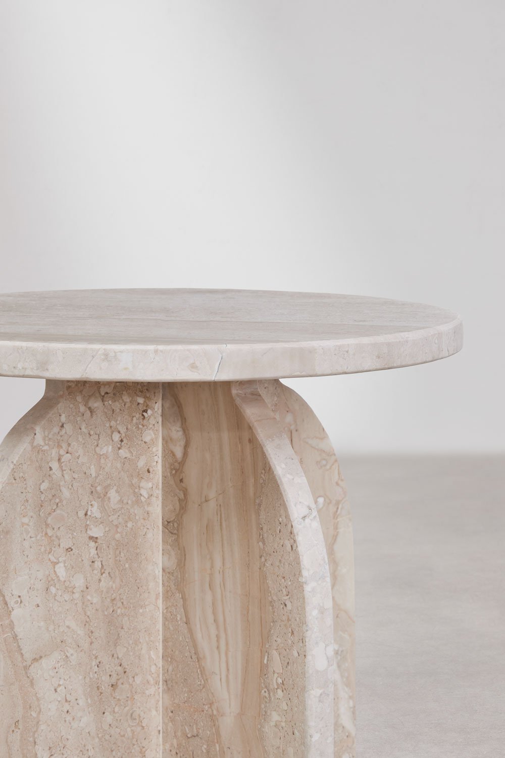 Pack of 2 round bedside tables Ø30 cm in Graham marble, gallery image 6