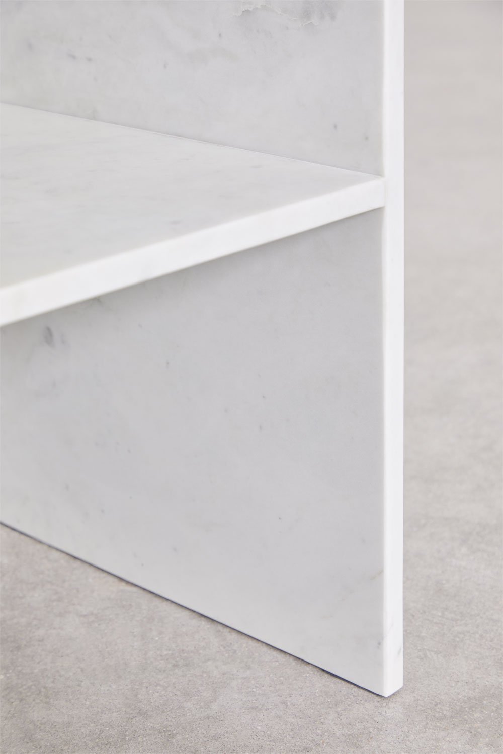 Pack of 2 square bedside tables 35x35 cm in Gabrielle marble, gallery image 6