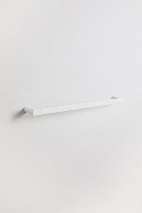 Wall mounted towel rack with bar (↔︎60 cm) for bathroom in stainless steel Alameda - White