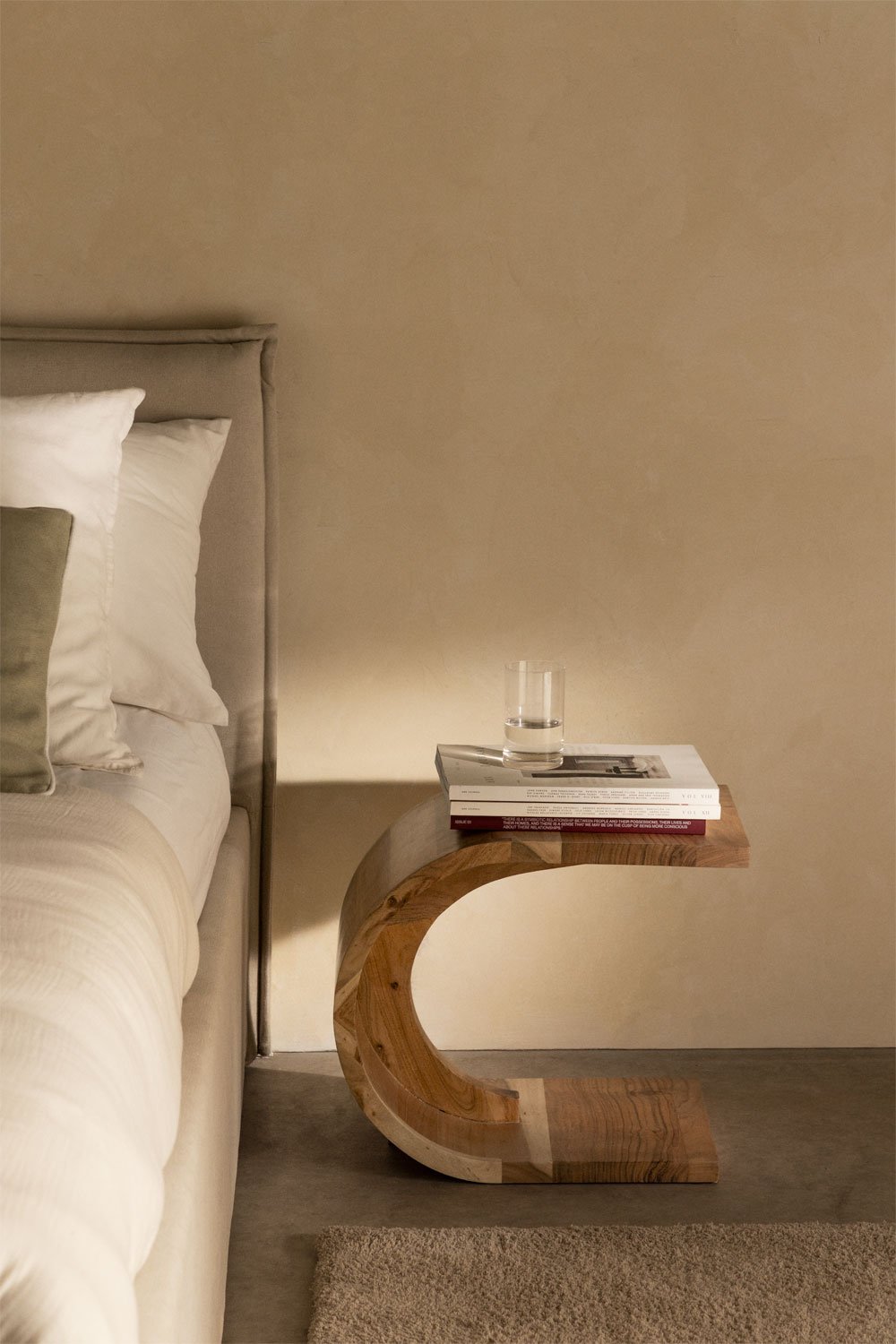 Rigi wood bedside table 45x30 cm, gallery image 1
