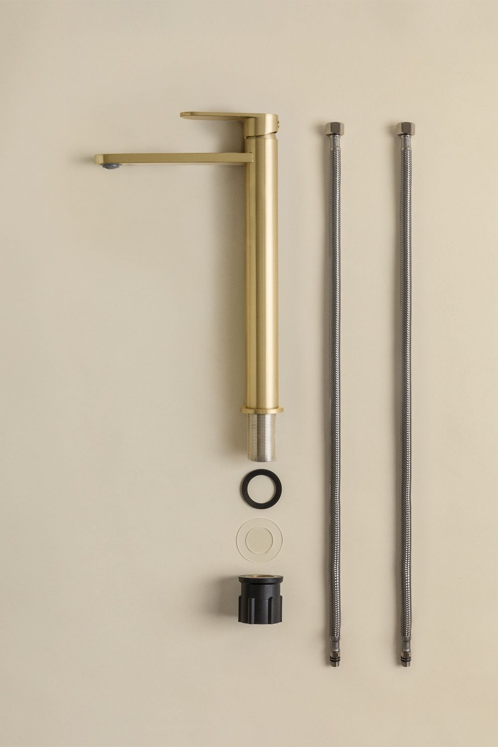 Alameda brass basin faucet set and Orveta stainless steel and brass Click-Clack basin drain valve., gallery image 6