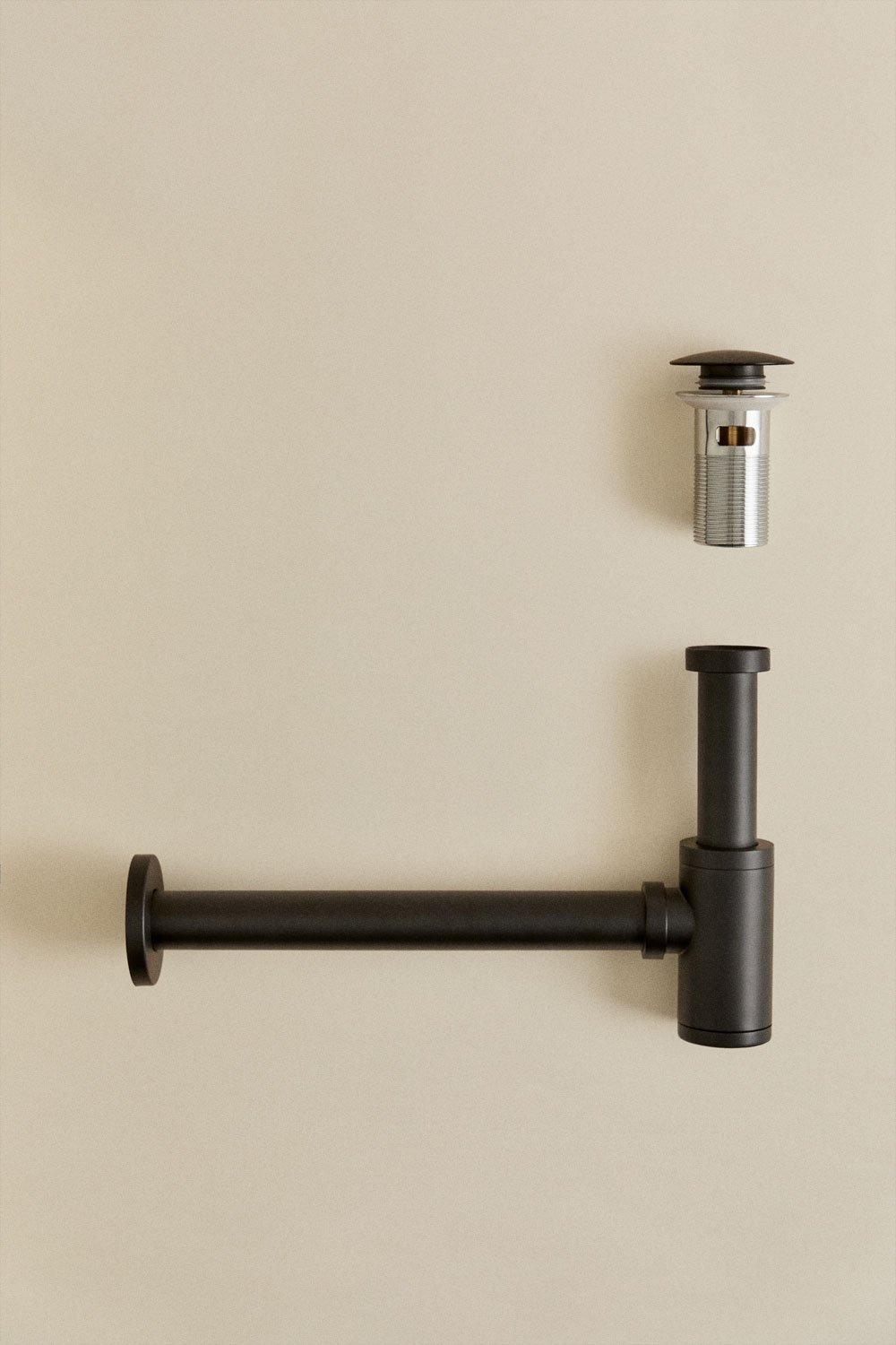 Bibur stainless steel sink trap set and Orveta Click-Clack sink drain valve, gallery image 1