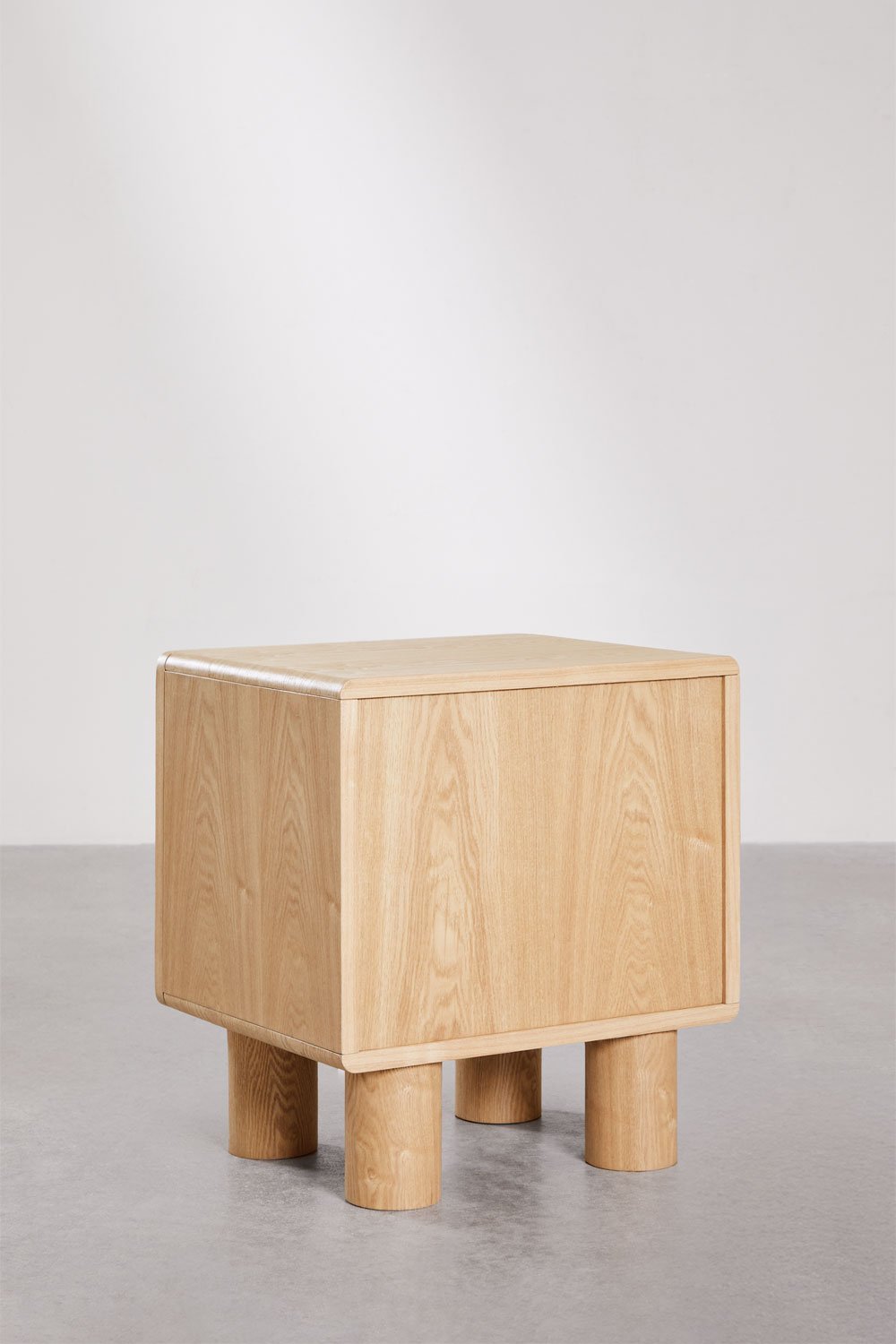 Pack of 2 bedside tables in MDF and Gumeri veneer, gallery image 6