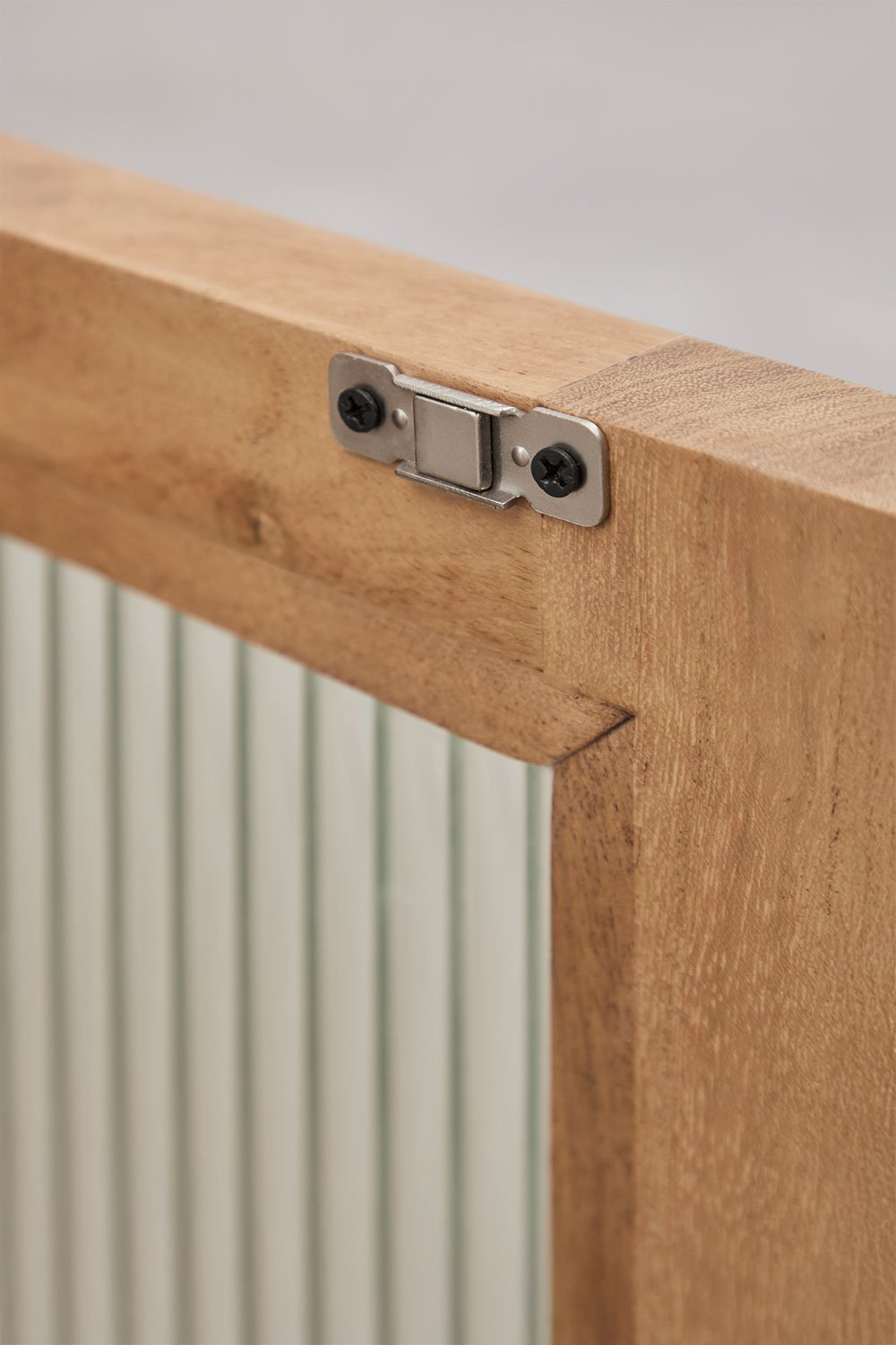 Massilia acacia wood and glass bathroom shelf, gallery image 8