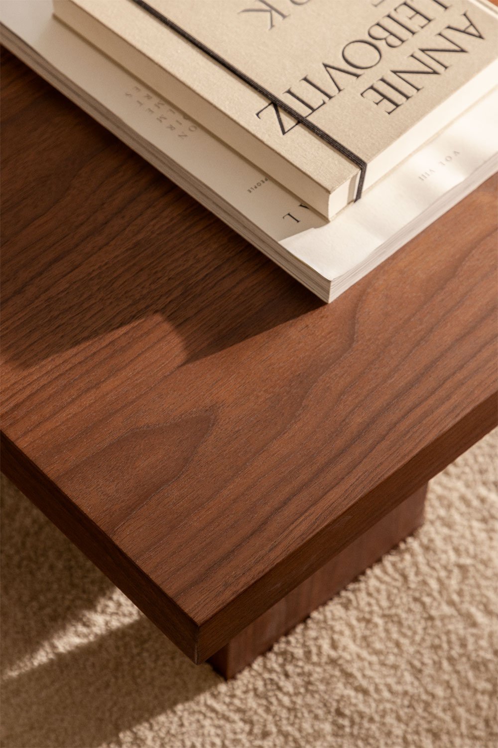 Rectangular center table 100x60 cm in MDF and Bernay screed, gallery image 2