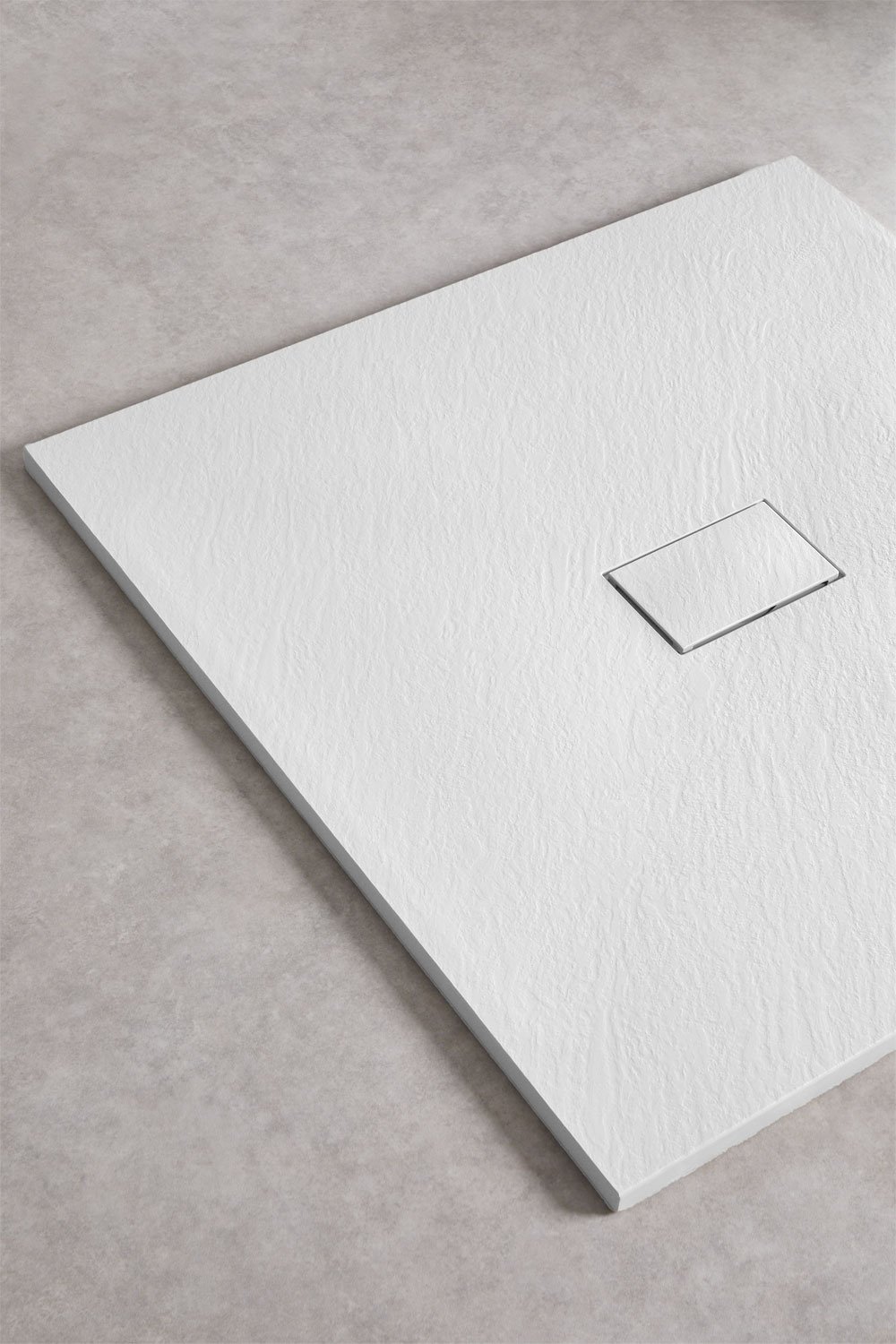 Square non-slip and extra-flat SMC resin shower tray Soho, gallery image 2