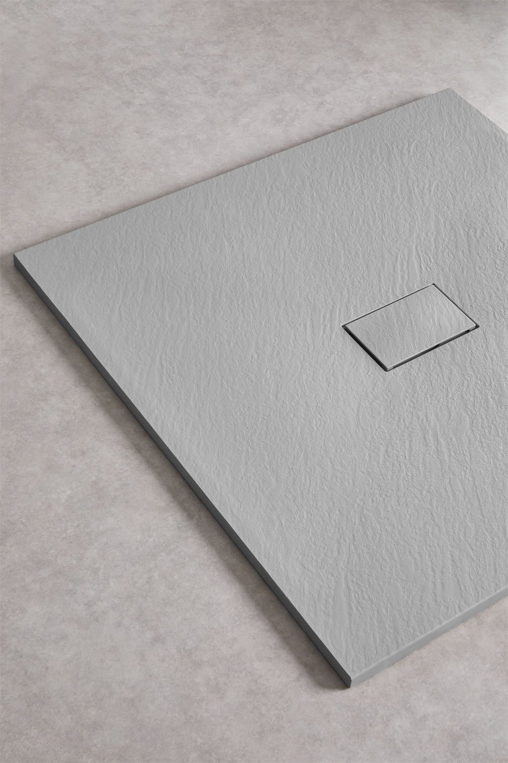Square non-slip and extra-flat SMC resin shower tray Soho, gallery image 2