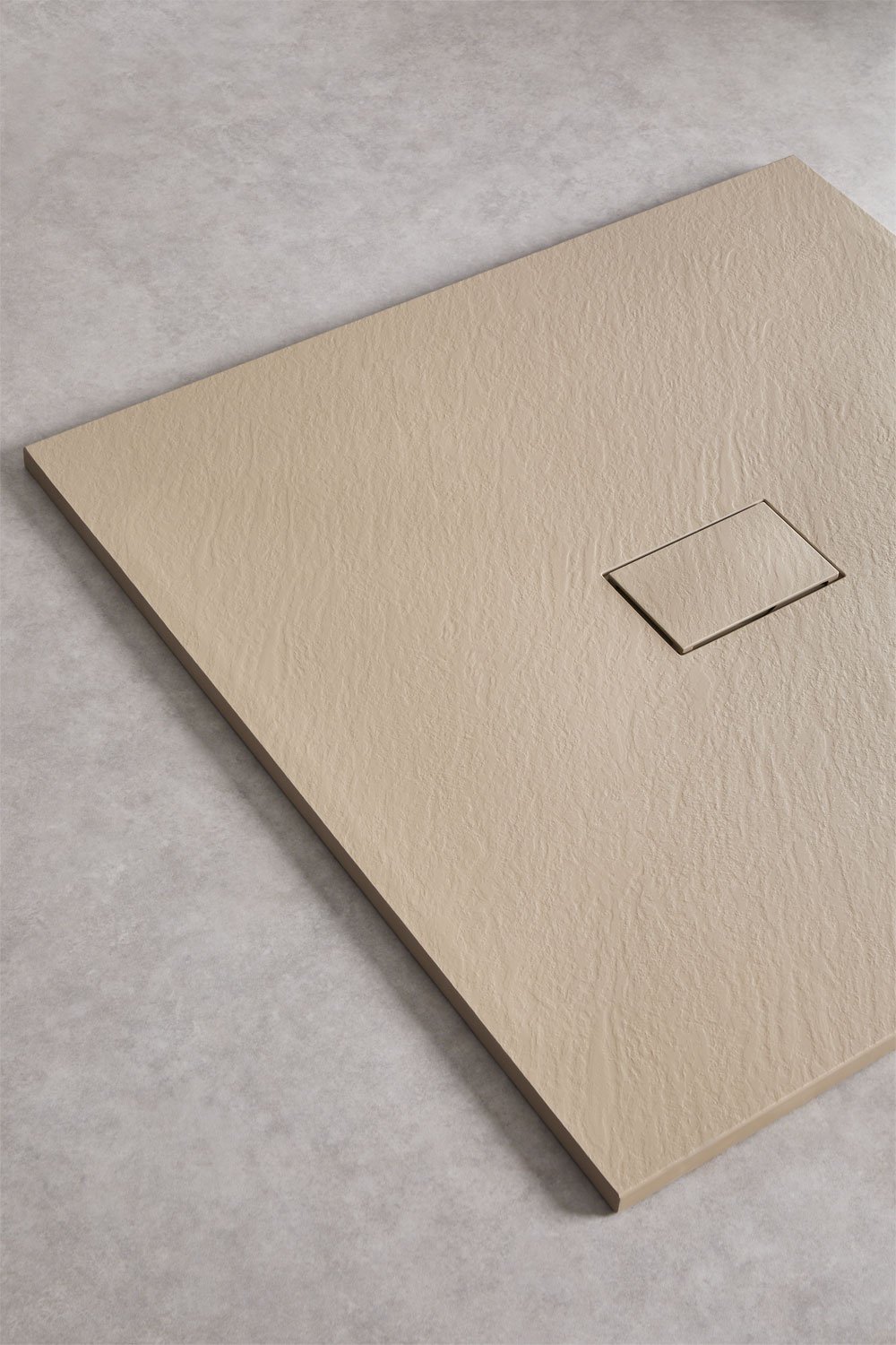 Square non-slip and extra-flat SMC resin shower tray Soho, gallery image 2