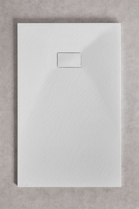 Rectangular non-slip extra-flat SMC resin shower tray 140x90 cm White Soho - White
