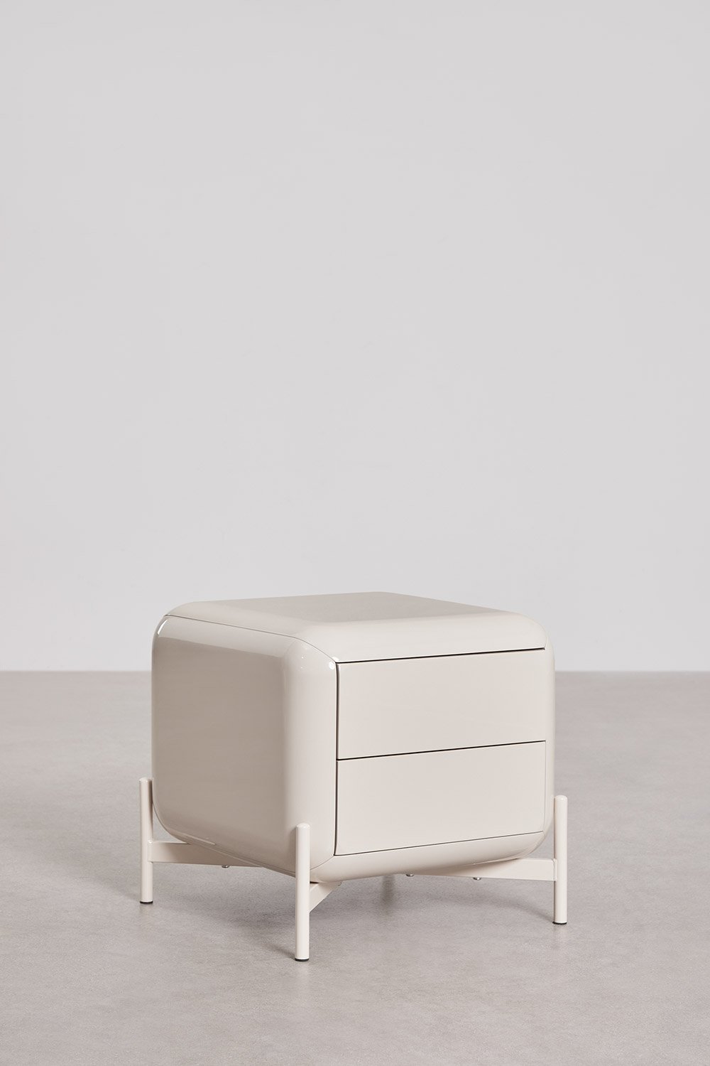 Bedside table 45x45 cm in MDF Alazne, gallery image 1